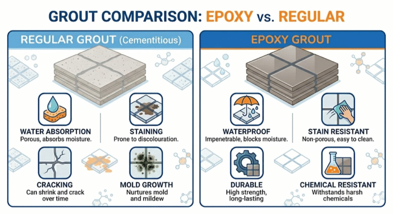 Epoxy Grout vs Regular Grout – Konsa Better Hai Aur Kyun?