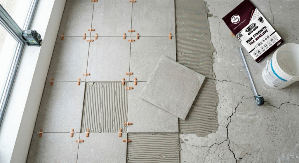 tile adhesive curing time before grouting - freshly laid tile