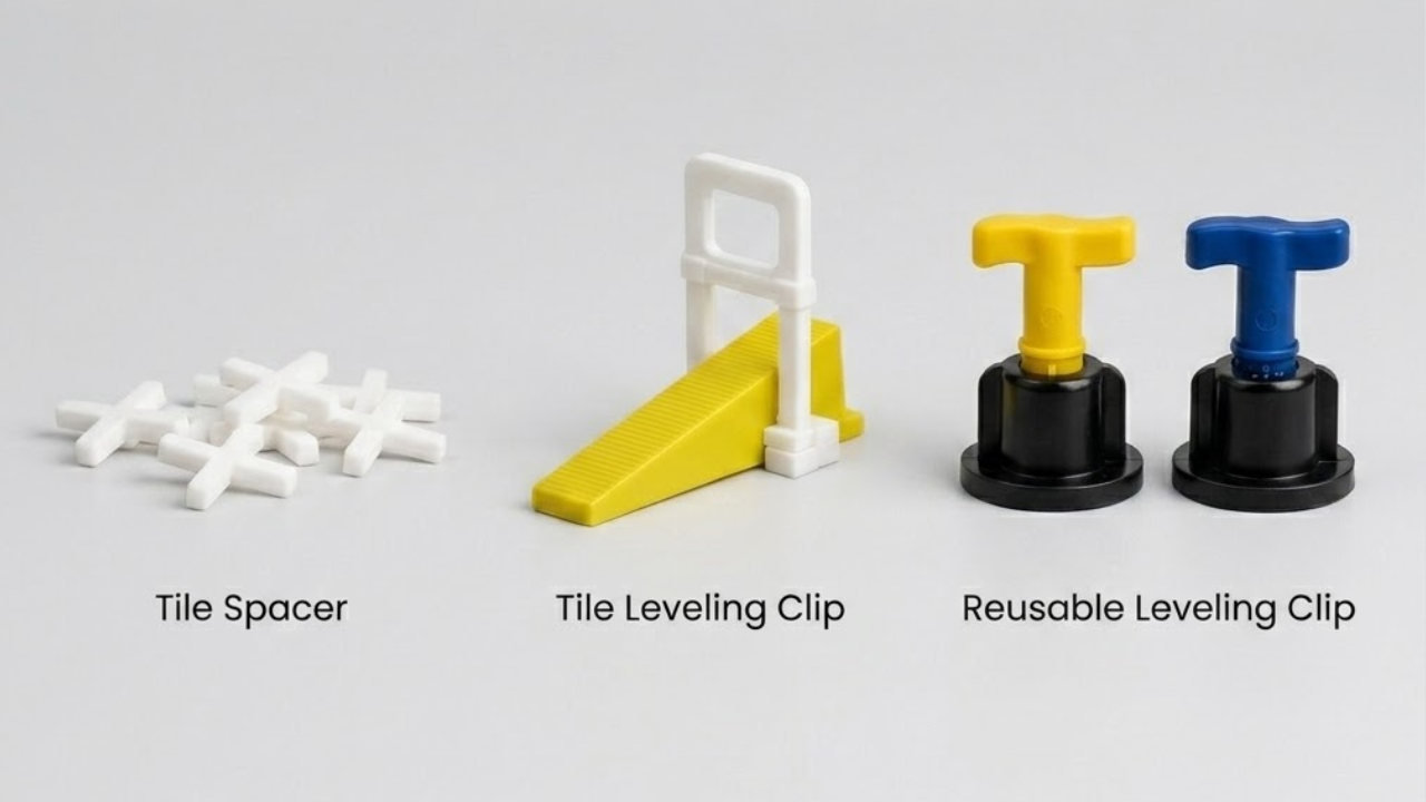 Ignite Polymers tile spacer, tile leveling clip and reusable leveling clip product range for professional tile installation