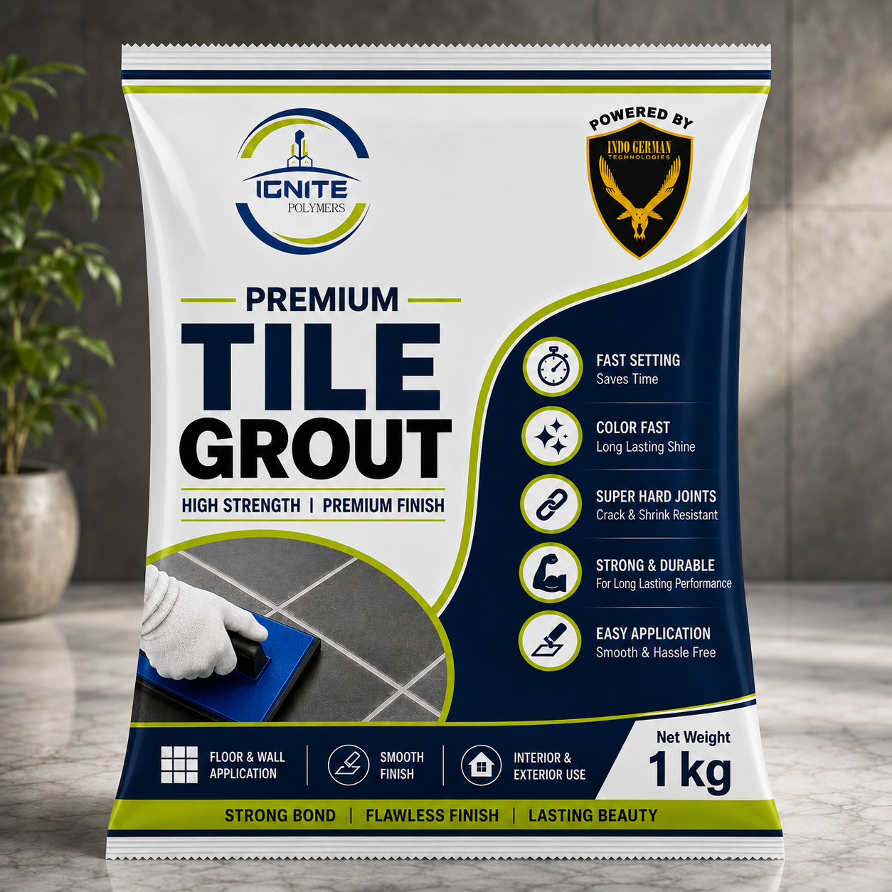 Premium Tile Grout - High Strength & Fast Setting | Ignite Polymers