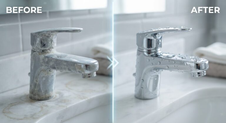 Hard Water Stain Remover: Tile aur Bathroom Fittings Ko Kaise Clean Kare